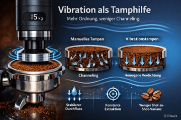 Why the Hauck vibration tamper makes espresso shots more consistent