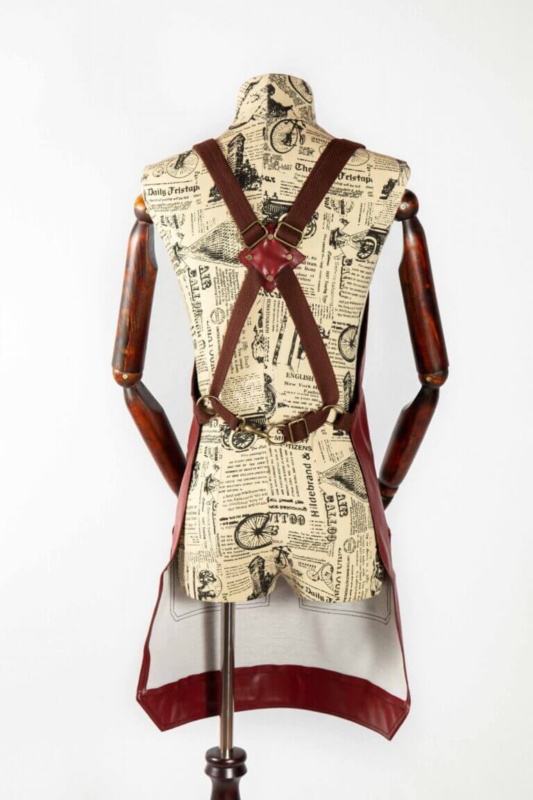 Hauck Kaktus Leder Schürze Organic Red Träger