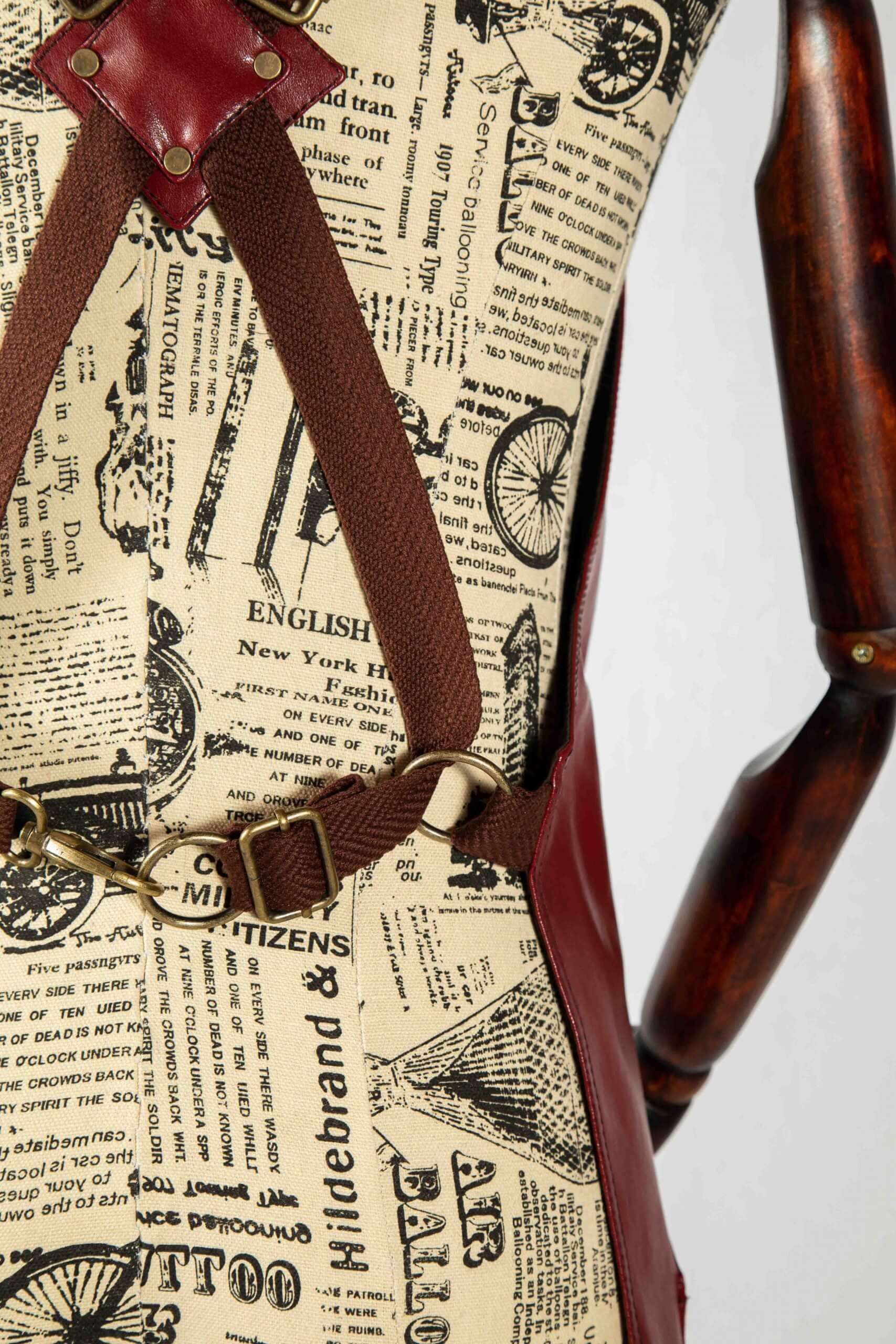 Hauck Kaktus Leder Schürze Organic Red