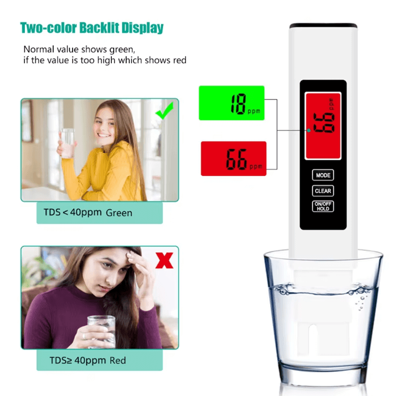 Front view of the digital 4-in-1 TDS meter HA 2