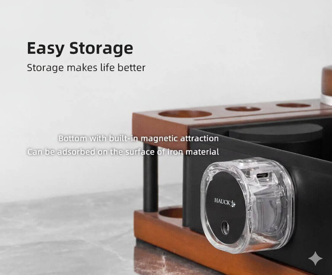 Hauck Atomizer - Electric Anti-Static Bean Sprayer, showcasing sleek design and steam function on a marble surface.